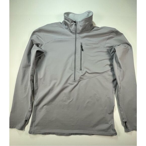 Patagonia Men’s R1 Pullover Gray Size Large USA Made Quarter Zip Fleece Pullover - Picture 5 of 10